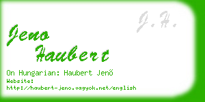 jeno haubert business card